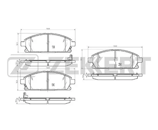 Колодки тормозные передние на Nissan X-Trail T30 c 01- / Колодки тормозные передние на ниссан икстрейл