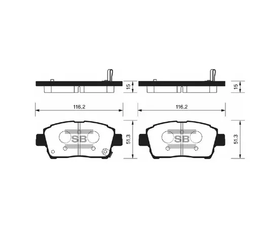 Колодки тормозные Sangsin Brake SP1232 Передние